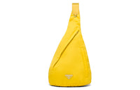 PRADA Leather Backpack Crossbody Bag Women's Yellow