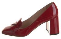 PRADA Chunky Heel High Heels Women's Red