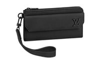 LOUIS VUITTON Grained Calfskin Wallet Men's Black