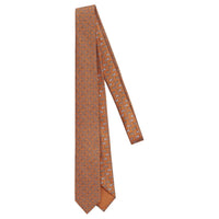 HERMES Silk, Silk Ties Men's Orange