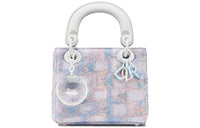 DIOR Lady Dior Fabric Shoulder Bag Crossbody Bag Handbags Mini Women's Multicolor