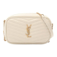 SAINT LAURENT Calfskin Crossbody Bag, Shoulder Bag Mini Women's Beige