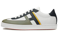 HERMES Boomerang Low-Top Stylish Skateboarding Shoes Men's White Green