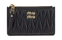 MIU MIU Leather Wallet Regular Women's Black