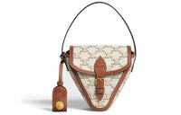 CELINE Canvas With Leather Handbag Women's White