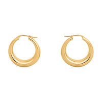 CELINE Formes Abstraites Hoops In Brass With Gold Finish