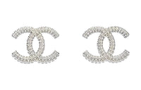 CHANEL Metal Stud Earrings Women's