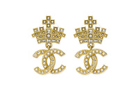 CHANEL Clip-On Earrings Women's Gold