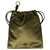 MIU MIU Satin Clutch Women's Olive Green