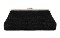 CHANEL Twill Clutch Regular Women's Black