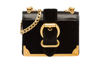 PRADA Calfskin One Shoulder Crossbody Coin Purses Women's Black