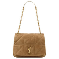 SAINT LAURENT Jamie Calfskin Shoulder Bag Medium Size Women's Golden Leaf