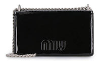 MIU MIU Leather Shoulder Bag Women's Black