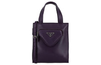 PRADA Calfskin Shoulder Bag Crossbody Bag Handbag Purple