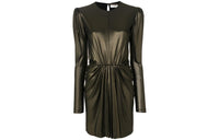 SAINT LAURENT Long-Sleeved Dresses Women's Gold