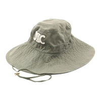 CELINE Canvas Bucket Hats Unisex Green