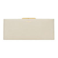 SAINT LAURENT Calfskin One Shoulder Clutch Trumpets Women's Ecru