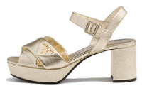 PRADA Strap Sandals 6.5cm Women's Gold
