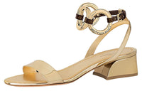LOUIS VUITTON Vedette Strap Sandals Women's Gold