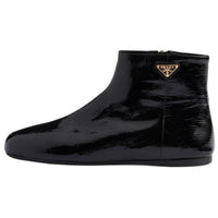 PRADA Patent Ankle Boots Women's Black