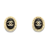 CHANEL Metal Earrings Women's Gold