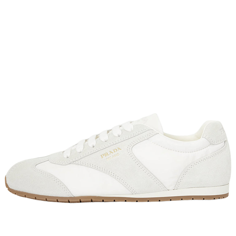 PRADA FW25 Nylon and Suede Sneakers 'White' 2EE465-D7R-F0009