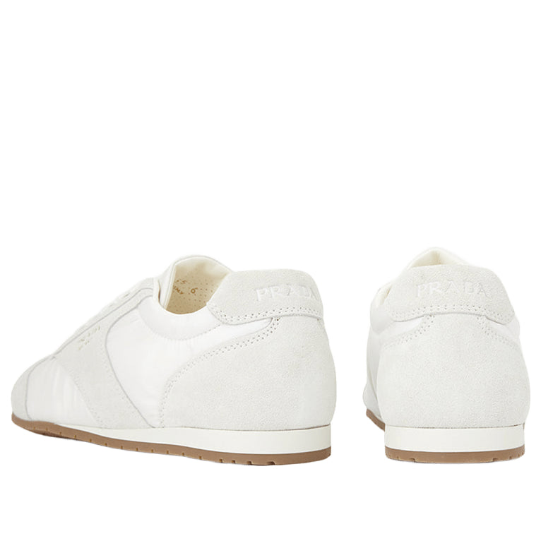 PRADA FW25 Nylon and Suede Sneakers 'White' 2EE465-D7R-F0009