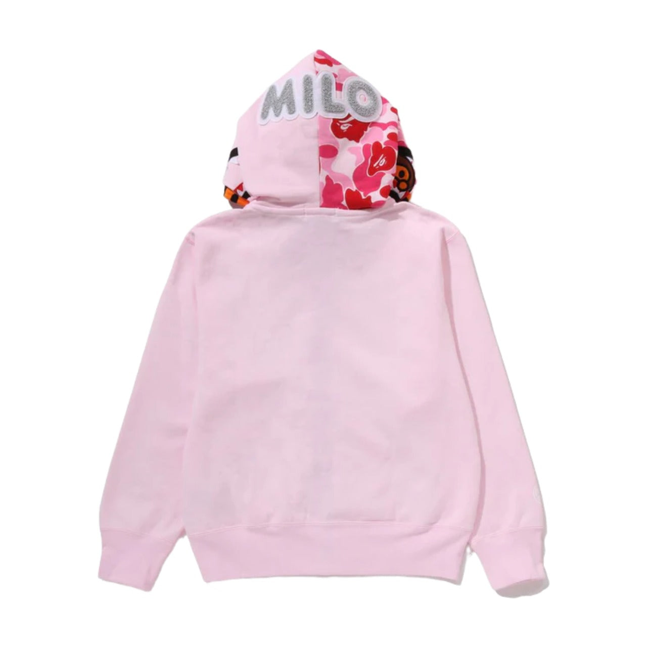 A Bathing Ape Milo Shark Full Zip Double Hoodie 'Pink' 2L80-215-013-PINK