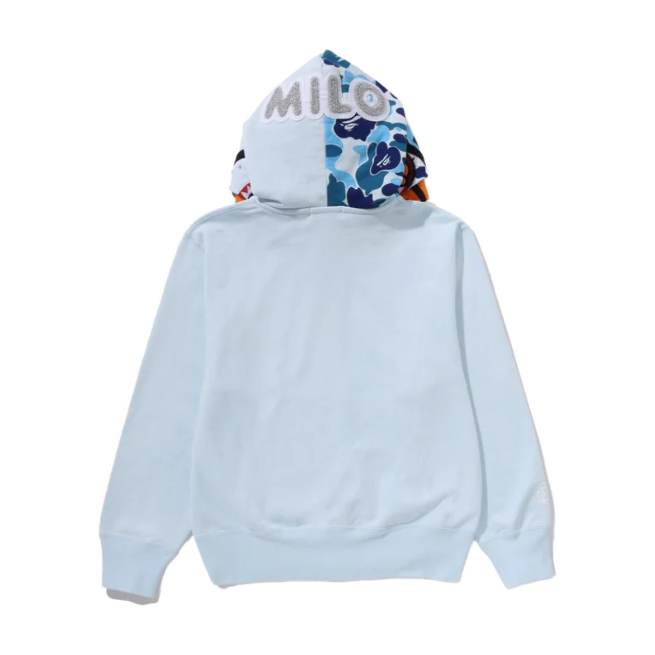 A Bathing Ape Milo Shark Full Zip Double Hoodie 'Sax' 2L80-215-013-SAX