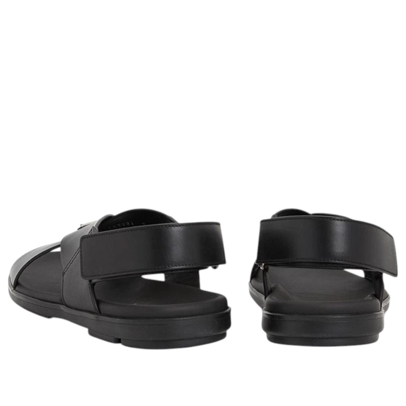 PRADA FW25 Crisscross Leather Sandals 'Black' 2X3121-3LEM-F0002