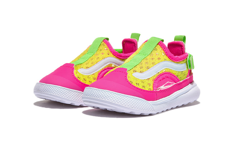 (TD) Vans Ultrarange Velcro Minimalistic Casual Yellow Pink Sandals VN0A4TZPWL8