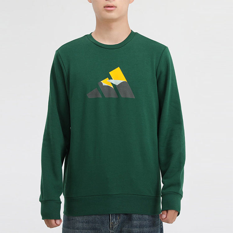 adidas MH GFX BOS SEB Casual Sports Round Neck Pullover Green GR6958