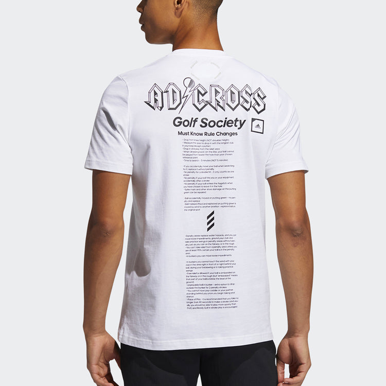 adidas Adcrs Grph T Alphabet Printing Round Neck Sports Short Sleeve White GL2412