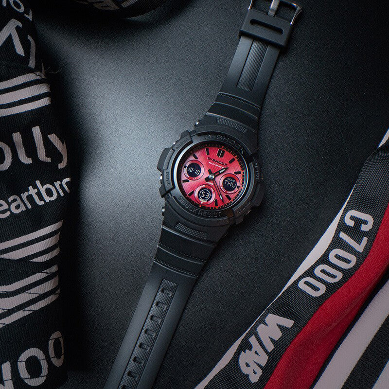 CASIO G-Shock Analog-Digital 'Black Red' AWG-M100SAR-1APR-PERSON