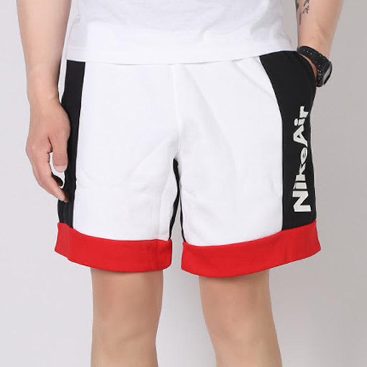 Men's Nike Air Fleece White Black Shorts CJ4833-101