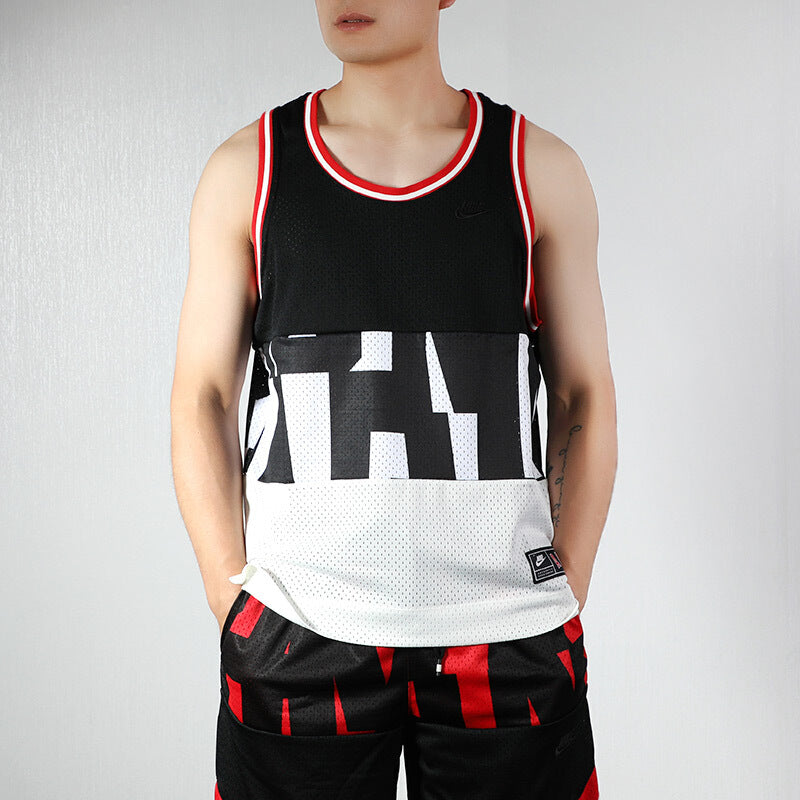 Nike Air Mesh Basketball Sports Top Men Black AR1844-010
