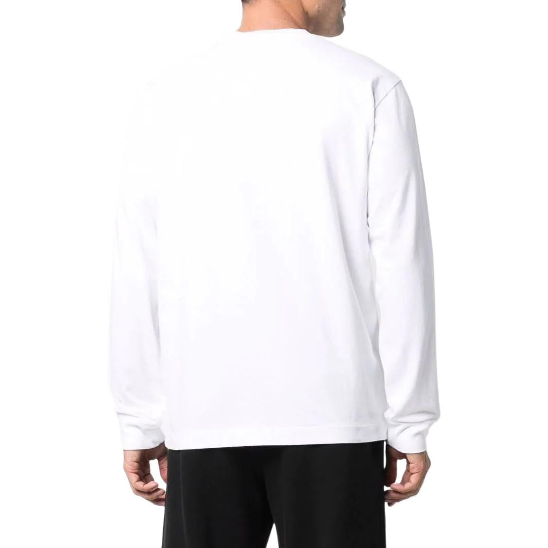 Men's Off-White SS22 Logo Round Neck Long Sleeves Version White OMAB064C99JER00401100110