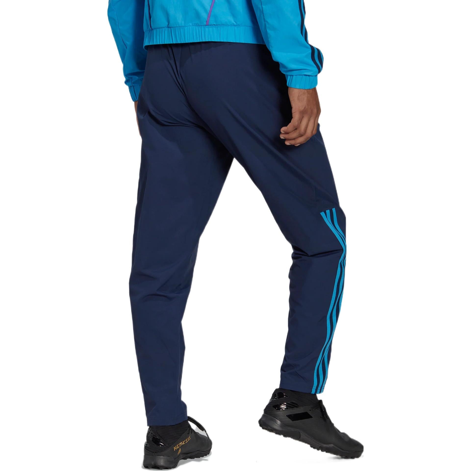 Men's adidas Logo Printing Design Elastic Waistband Straight Sports Pants/Trousers/Joggers Blue HF3940