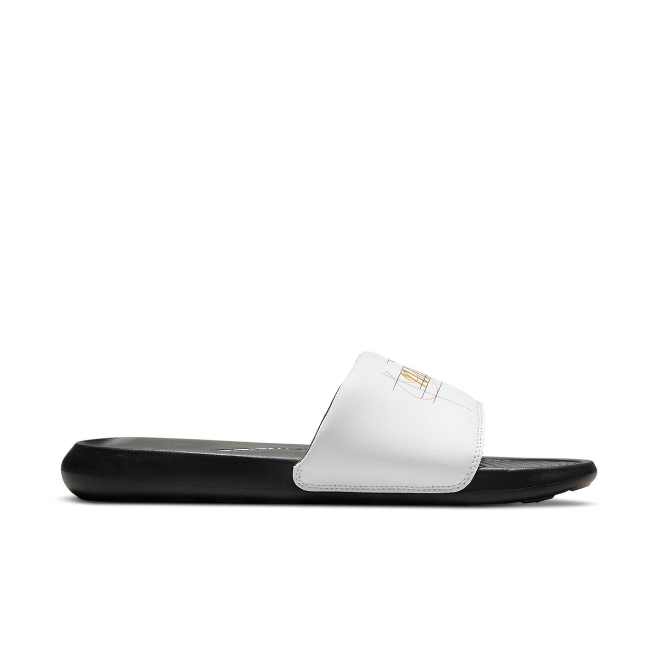 Nike Victori One Printed Slide 'White Metallic Gold' CN9678-103