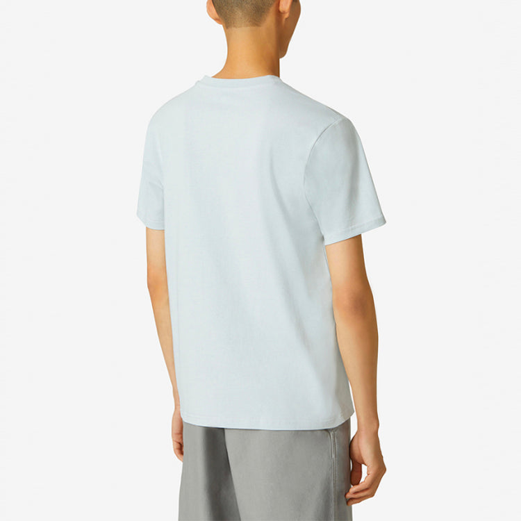 Men's KENZO SS21 Tiger Head Printing Round Neck Short Sleeve Gray T-Shirt FB55TS0204SF-93