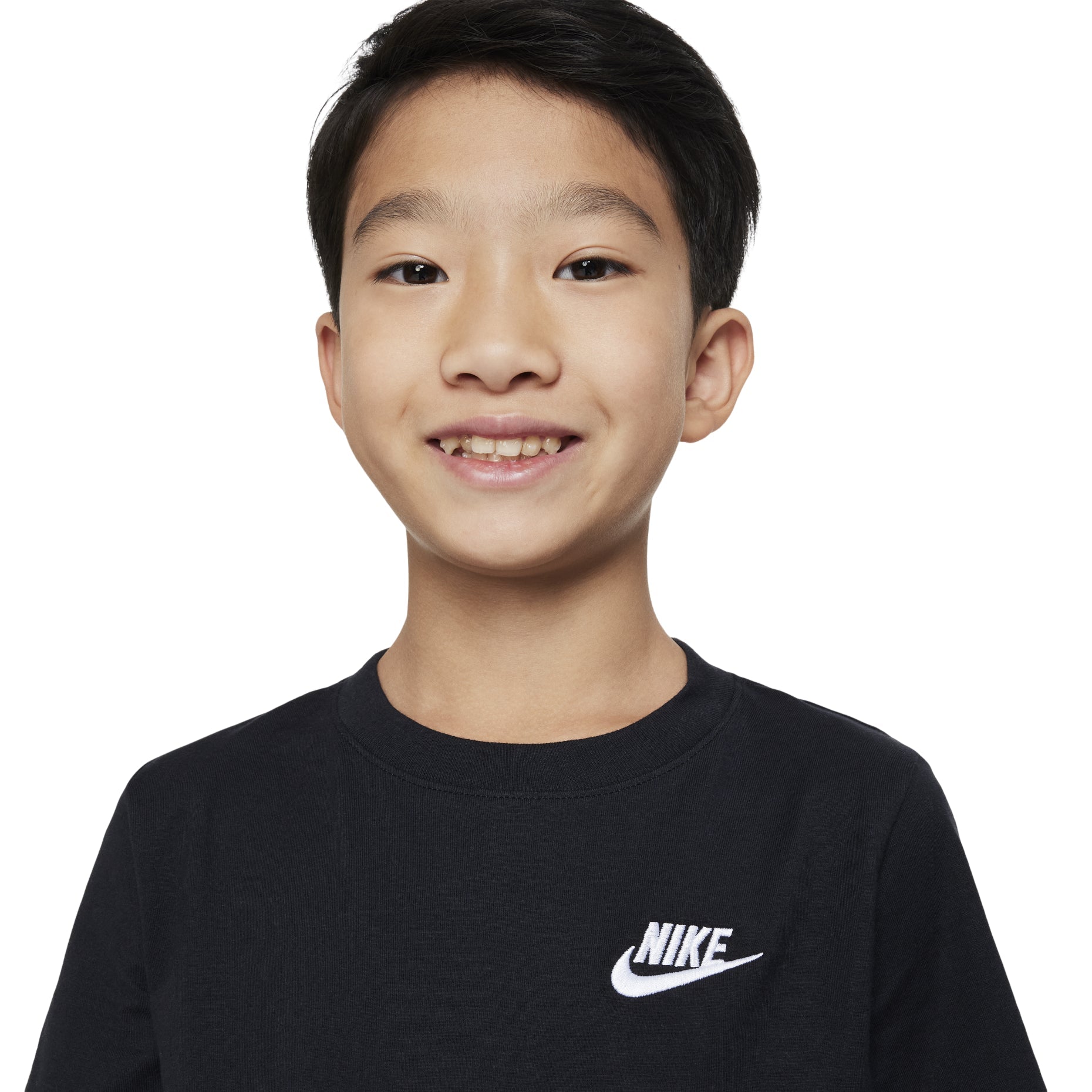 (GS) Nike Sportswear Logo T-shirt 'Black White' AR5254-010