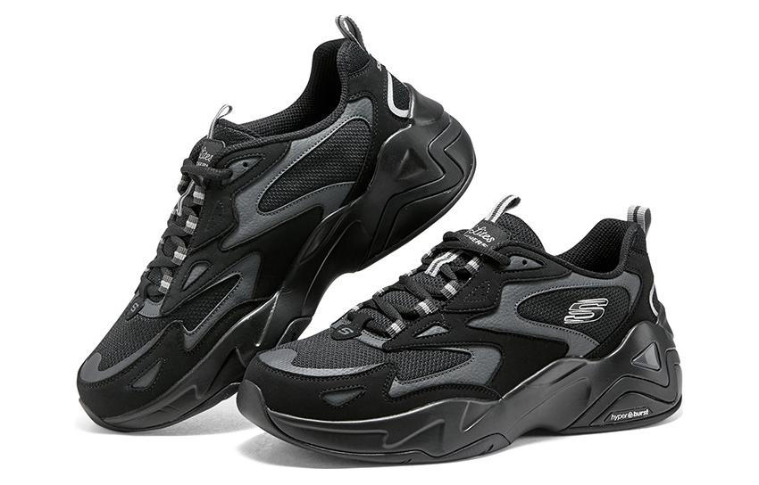 (WMNS) Skechers Stamina V3 Shoes 'Black Grey' 896259-BBK