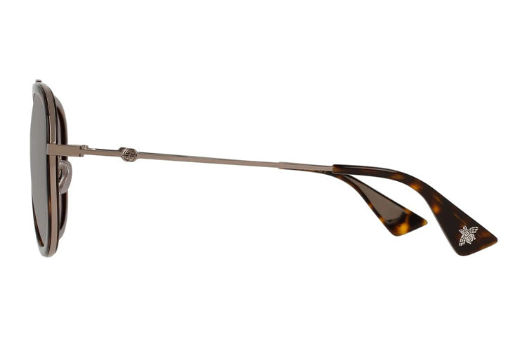 Gucci Side Small Bee Series Business travel Version Lens aviator Sunglasses Black GG0062S-002