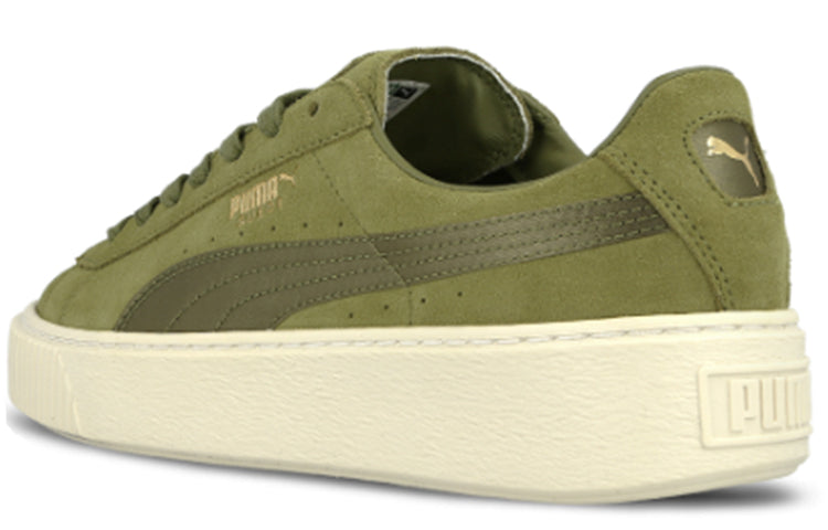 (WMNS) PUMA Suede Platform Satin Green 365828-04