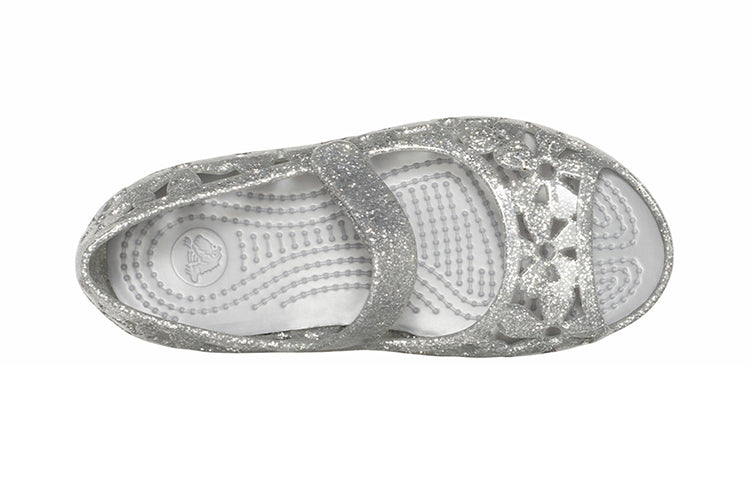 (PS) Crocs Isabella Flower Flat 'Silver' 205461-040