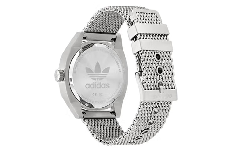 adidas Unisex Silver Tone Mesh Band Watch 'Green Silver' AOFH220052I