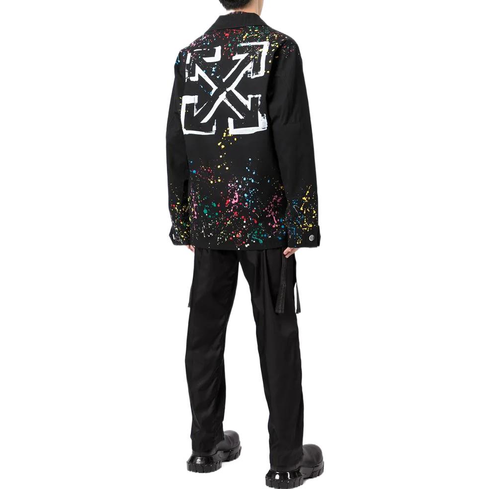 Off-White X Marais Splatter Field jacket 'Black' OMEA038T20FAB0031001