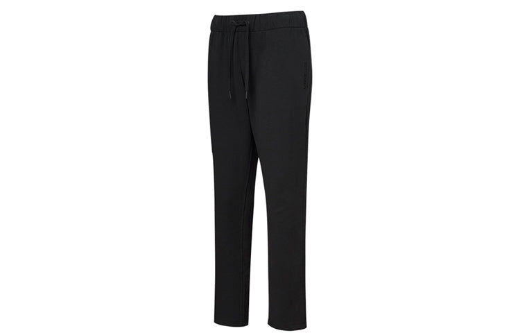 (WMNS) Converse Solid Color High Waist Casual Pants Asia Sizing 'Black' 10019138-A01