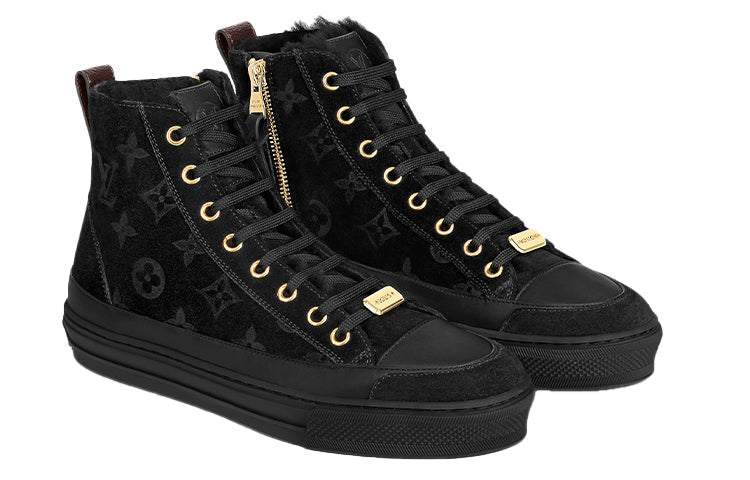 (WMNS) LOUIS VUITTON Stellar Ankle Sneakers 'Black Monogram' 1A95VN