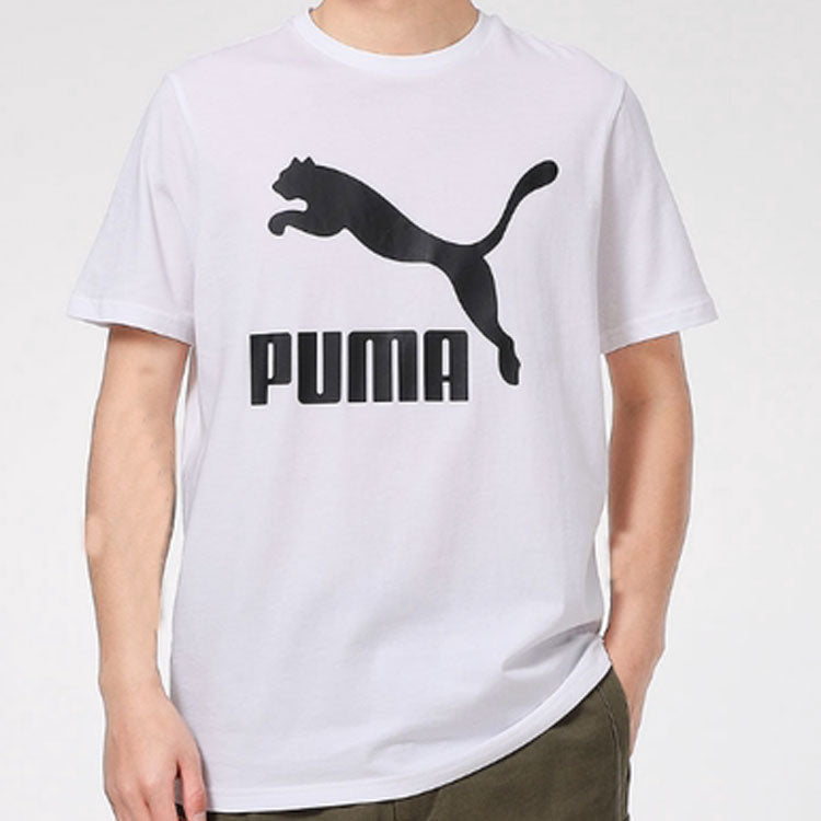 PUMA Classics Logo T-Shirt 'White Black' 532279-02